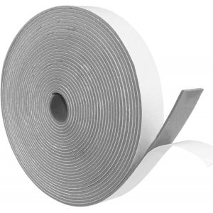 Joint Isolation pour Porte Fenêtre,Joint Adhésif en Mousse Caoutchouc,25mm(l) x3mm(H) x10m(L),Résistant aux Intempéries,Anti-Collision,Isolation,Gris - Neuf