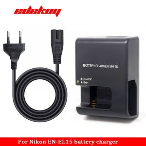 Chargeur de batterie MH-25 Appareil photo pour Nikon MH-25 laiss&eacute;e 25 successifs 25a EN-EL15 EN EL15a ENEL15c V1 Dfemelle D610 D7100 Dplaquing D7000 D800 - Type EU - Neuf