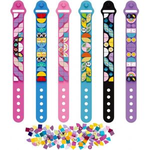 Lot de 6 bracelets &agrave; pois pour enfants - Kit de fabrication de bracelets cr&eacute;atifs pour enfants - Bracelets d'amiti&eacute; - Kit de construction de jouets pour anniversaire et No&euml;l - Neuf