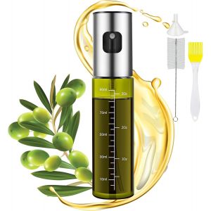 KALANKA-Spray Huile Cuisine Air Fryer, Vaporisateur Huile en Verre de Protection UV Vert sp&eacute;cial, Pulverisateur Huile Cuisine Spray Huile Cuisine En Verre pour Griller, Salade, Cuisson - Neuf