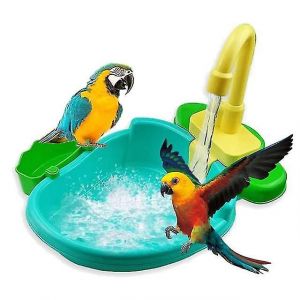 Mangeoire Automatique Pour Perroquets, Baignoire, Robinet De Piscine, Distributeur D'eau De Bain, Douche, Cage &Agrave; Oiseaux, Salle De Bains, Jouets Pour Perroquets # T2g - Neuf
