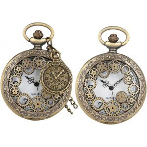 Montre De Poche Rétro À Chiffres Romains Accessoires Pour Collier Montre De Poche Pour Pendentif Montres Suspendues Au Cou - Neuf