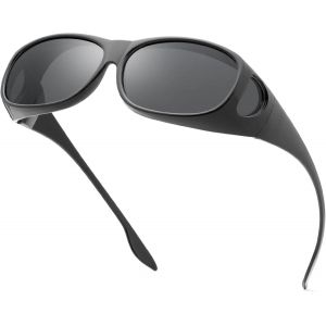 Kathlelxh-Lunettes De Vision Nocturne Pour Hommes Et Femmes, Lunettes De Soleil Polarisées Pour Conduire, Ajustement Complet Sur Lunettes De Correction[H1534] - Neuf