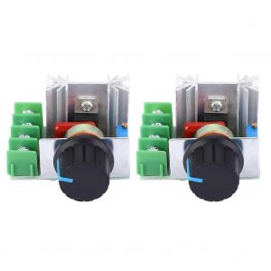 2Pcs AC Motor Speed Control Module PWM Réglable Dimmer Speed Voltage Regulator 2000W - Neuf