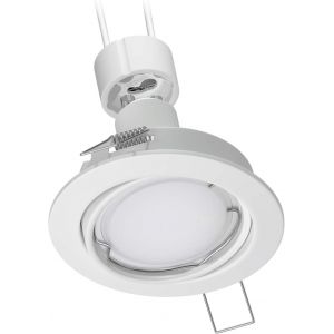 Ledscom.De 6 Cadres D'encastrement Au Plafond Fere Cadre D'encastrement Noir Mat (Led/Halogène/Gu10/Mr16/Par16/50mm) Incl. Douille Gu10 - Neuf