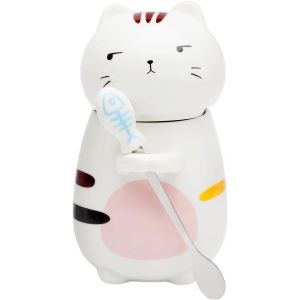 Eryi-Tasse Chat Mug Personnalisé Un Cadeau Pour Les Amoureux Des Chats Tasse Personnalisable.Chat Deco Tasse À Café Livré Avec Couvercle Et Cuillère En Acier Inoxydable Convient Pour Les Cadeaux 400m - Neuf