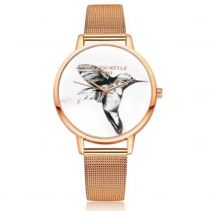 Lvpai Femmes Quartz Animal Pattern Montre Ronde Analogique Cadeau Bijoux Montre-Bracelet (Or Rose) - Neuf