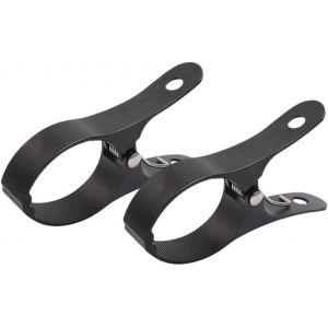 Pack de 2 Noir Serviette de Plage Clips de coupe-Vent en Metal Quilt Clips Piscine President des pinces a Linge pour le Sechage des Couvertures de Croisiere Chaises longues - Neuf