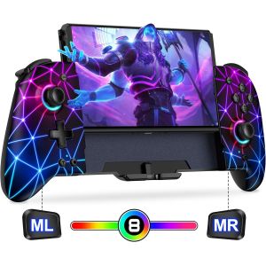 Manette De Commutateur Portable Sans Fil Pour Nintendo Switch/Oled Avec Joystick Sans Zones Mortes, Poignée Améliorée, Programmable, Contrôleur Turbo Switch Pro - Neuf