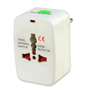 Adaptateur de Voyage Universel, Prise Secteur Internationale (Royaume-Uni, Amerique du Nord, Australie, Nouvelle-Z&eacute;lande, Europe)- Blanc - Neuf