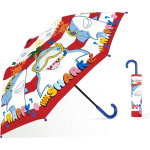 Parapluie Enfant Avec Housse, Coupe-Vent Et Durable Parapluie Pour Filles Gar&ccedil;ons, Facile &Agrave; Transporter Parapluie Pliant Enfant, Parapluie Canne Avec Un Motif Mignon (F&ecirc;te Des Animaux) - Neuf