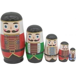 Poupées Gigognes Casse-Noisette, Matriochkas De Noël, Poupées Russes, Poupées De Collection En Bois Pour Enfants, Jouet De Noël, Cadeau D'anniversaire - Neuf