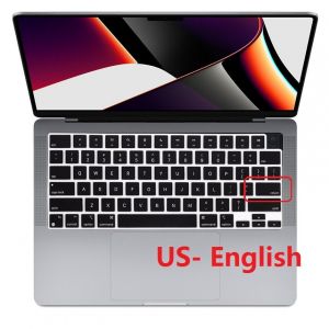 Peau de clavier fine en TPU pour Macbook Air M2 2022 A2681,couverture de clavier pour ordinateur portable,anglais,espagnol,russe,français,arabe - Type EN-US-Black - Neuf