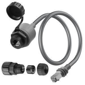 KAL-V3 Adaptateur Ethernet Étanche Câble De Montage Pour Starlink Gen 3 / Mini Extérieur Étanche Connecteur Standard V3 Mâle Vers Rj45 Femelle Convertisseur Réseau Cat6A 1000 Mbps, 0,5 M - Neuf