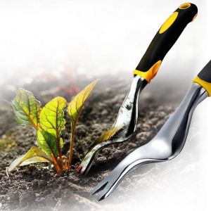 Outil de d&eacute;sherbage, outils de jardinage, extracteur de pissenlit, aluminium l&eacute;ger, poign&eacute;e ergonomique, design courb&eacute; pour une meilleure prise, facile &agrave; utiliser et durable - Neuf