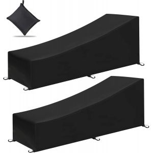 Ulteronixshop-Lot De 2 Housses De Protection Pour Chaise Longue De Jardin 200 X 70 X 40/75 Cm - En Tissu Oxford 210d - Pour Chaise Longue - Neuf