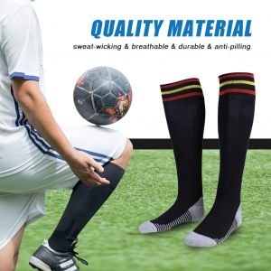 Chaussettes D'exterieur Respirantes Et Antiderapantes Pour Homme, Maintien Au Chaud, Ideales Pour Le Football Et Le Basket-Ball (Noir Espagnol) - Neuf