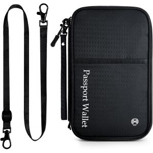 RFCBC-Portefeuilles Passeport de Voyage, Famille Porte-Passeport Organisateur Documents de Voyage pour 8 Passeports, Protège Passeport avec RFID pour Homme Femme, Noir - Neuf