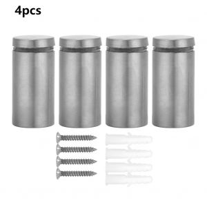 Lot de 4 goupilles de fixation publicitaires en acier inoxydable, boulons de montage pour verre (25 x 50 mm) - Neuf