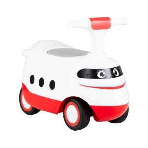 Porteur enfant avec klaxon et rangement sous le si&egrave;ge 50 x 25,5 x 40 cm confort s&eacute;curis&eacute; style moderne en PP blanc Helloshop26 20_0014671 - Neuf