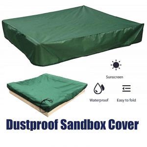 Sandbox Couvercle pour bac à sable avec Cordon de serrage Étanche de Protection UV pour l'Extérieur Sandbox Vert 200x200x20 - Neuf