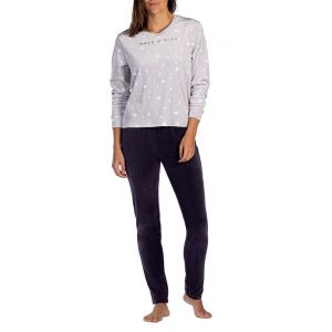 Pyjama Coton Melissa Brown Minui Polaire Gris - Neuf