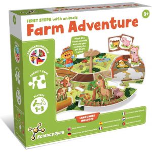 Premiers Pas Animaux De La Ferme - Puzzle Éducatif Pour Enfants Avec Animaux, Jeu De Mémoire Pour Enfant 2 3 4 Ans Jeux De Société Et Éducatif 3+ Ans, Cadeaux Pour Garçon Et Fille 3+ Ans - Neuf