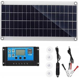 Kit panneau solaire 300 W 12 V avec chargeur de batterie et contr&ocirc;leur 10 A-60 A. Syst&egrave;me hors r&eacute;seau 300 W 12 V. - Neuf