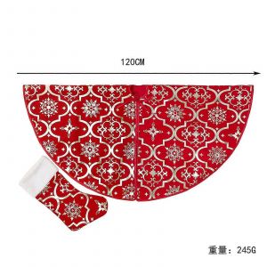 Jupe de sapin de No&euml;l 120 cm, collerette douce et amusante, d&eacute;coration de No&euml;l champ&ecirc;tre, compatible avec les sapins de No&euml;l - Neuf