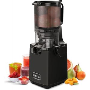 Extracteurs de Jus &agrave; Mastication Lente, Grande Goulotte d'Alimentation de 135mm pour Fruits et L&eacute;gumes Entiers, Presse-agrumes Automatique Facile &agrave; Nettoyer, Sans BPA, 250W (ferreux) - Neuf