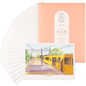 Chenquansarl-Papier Aquarelle Pailleté Format A4, 63,5 Kg/300 G/M², 100 % Coton, Pressé À Froid Et Sans Acide Pour Peinture À L'aquarelle, Croquis, Acrylique, Gouache, Supports Mixtes, 20 Feuilles. - Neuf