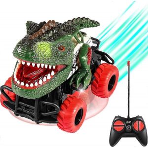 Voiture telecommandee dinosaure pour tout-petits, voiture telecommandee pour enfants de 3 ans et plus, jouets dinosaures - Neuf