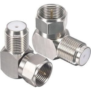 RG6 Câble Coaxial Connecteur d'Extension, de Mise à niveau F Type de Câble Coaxial, à Angle Droit de Connecteur F Mâle à Femelle Adaptateur, la Libération Rapide de l'Adaptateur pour - Neuf