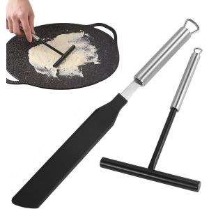Jexnovashop-Distributeur De P&acirc;te R&acirc;teau &Agrave; Cr&ecirc;pe Spreader Ensemble Etaleur Crepe Spatule Crepe Et Rateau Crepe R&acirc;teau &Agrave; Cr&ecirc;pes En Silicone Pour G&acirc;teau Cr&egrave;me Casserole Cuisine R&eacute;partir La P&acirc;te &Agrave; Cr&ecirc;pes - Neuf
