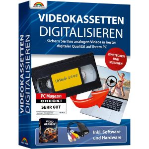 MEVRONISSHOP-Casette vid&eacute;o Num&eacute;riser 2025 - Convertisseur audio et vid&eacute;o analogique - Num&eacute;riser les cassettes VHS - depuis n'importe quelle source analogique - Enregistreur vid&eacute;o VHS, VCR, DVD - Neuf