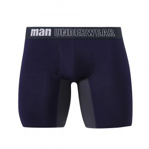 Caleçons Pour Hommes Boxer Taille Moyenne Boxeurs En Fiber De Bambou Grande Taille 5xl 6xl 7xl Entrejambe Ouvert Long Boxer Coton Hommes Sous-Vêtements -Bleu Gris-6xl - Neuf