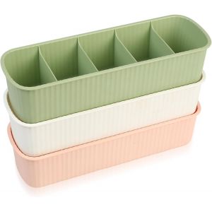 Mevronisshop-Bo&icirc;tes De Rangement Pour Sous-V&ecirc;tements Chaussettes, 3 Pi&egrave;ces Organisateur De Tiroir De Placard, Diviseur De Tiroir Organisateur Pour Maison, Chaussettes, Soutiens-Gorge, Culottes - Neuf