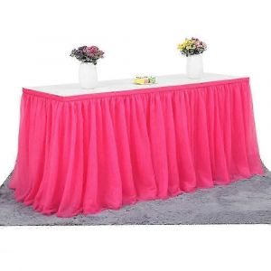 Jupe De Table En Tulle Faite Main, Nappe D&eacute;corative Pour Table Rectangulaire Ou Ronde - Neuf