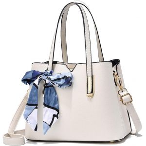 Sac A Main Bandoulière Femme Sac Epaule Élégant Sacs À Main Portés Epaule En Pu Cuir Sac D'Épaule Moyen Sac Pochette Multipoches Sac Besace Blanc[H2641] - Neuf