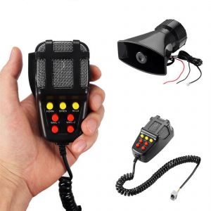 7 tonalité son voiture enregistrement sirène d'urgence micro amplificateur d'urgence alarme incendie hooter - Neuf
