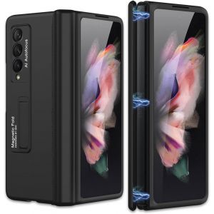 Senior-&Eacute;tui Pour Galaxy Z Fold 3 5g, Tout Compris Pliante &Agrave; Charni&egrave;re, Housse De T&eacute;l&eacute;phone Pliable Pour Samsung Galaxy Z Fold 3 5g-Le Noir[L829] - Neuf
