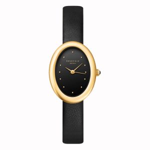 Montre Femme Rosefield Ovale Or Noir - Neuf
