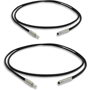 Kal-2 Pièces Cordon Pour Pendentif, Deux Tailles Corde Tressé Collier En Cuir De Simili Avec Fermoir En Acier Prénom Personnalisable,Épaisseur 3mm,Bijoux Imperméable Pour Hommes Femmes - Neuf