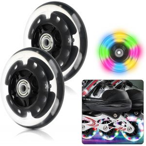 2 X Bright Scooter Wheels, Scooter Wheels, Freestyle Scooter Wheels, 100 Mm Scooter Replacement Wheels, City Scooter Replacement Wheels With Abec-9, For Stunt Scooter - Neuf
