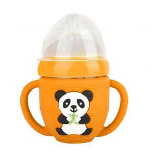 Biberon Antideflagrant Sans Bpa Avec Motif Panda (Jaune 150 Ml) - Neuf
