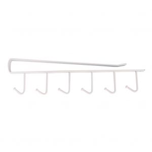 Hjlian Support De Rangement Suspendu Sous Armoire, Placard De Cuisine, Crochet (Blanc) - Neuf