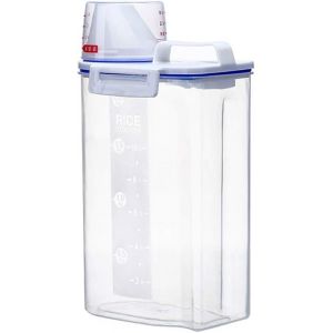 Letnerny-Boîtes De Conservation Ensemble De Pots En Plastique Pour Congélateur Antibactérien Récipients Pour Aliments Avec Couvercle Pour Riz Farine De Céréales Farine D'avoine Sucre Noix Haricots Ai - Neuf