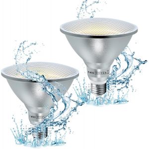 Ip65 Ampoule Led E27 Par38 Lumi&egrave;re Du Jour 18w &Eacute;quivalent Incandescence Halog&egrave;ne 120w, Lot De 2. 2000lm 5000k Non Dimmable, Faisceau 60&deg; Spot, &Eacute;clairag Sans Scintillement, Lampe &Agrave; R&eacute;flecteur - Neuf