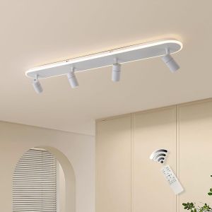 Plafonnier Led Salon Dimmable110 Cm,58 W Lampe De Plafond Réglable,Plafonniers Spot Blanc Pour Chambre À Coucher,Table À Manger,Couloir - Neuf