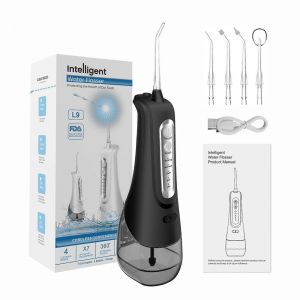 Hydropulseur Dentaire Portable Sans Fil 300 Ml Rechargeable, &Eacute;tanche Ipx7, Pour Le Nettoyage Des Dents - Gsl, A Blanc - Neuf